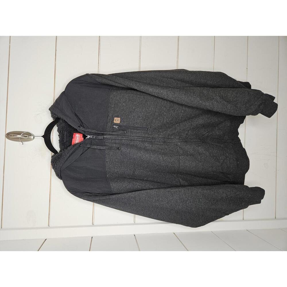 Coleman XXL dark grey & black fleece lined hoodie coat